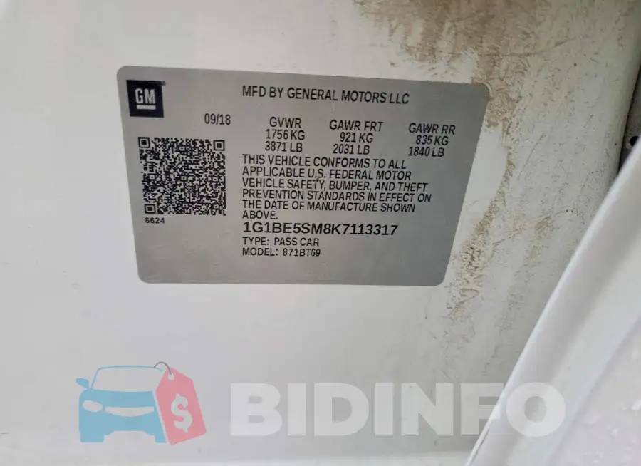 1G1BE5SM8K7113317 Photo# 12