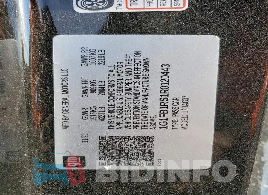 1G1FB1RS1R0120443 Photo# 13