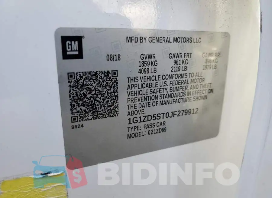 1G1ZD5ST0JF279912 Photo# 12