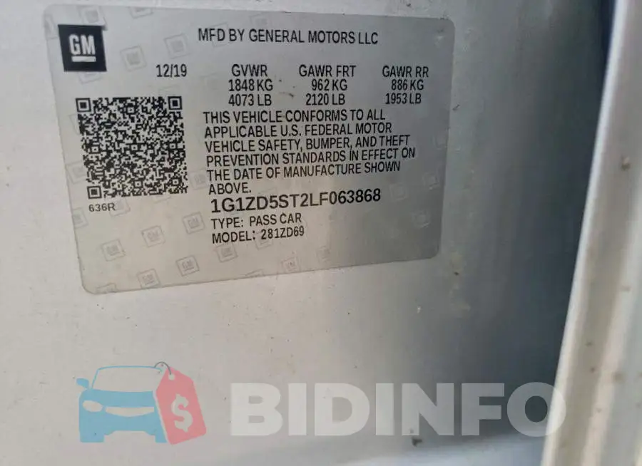 1G1ZD5ST2LF063868 Photo# 12