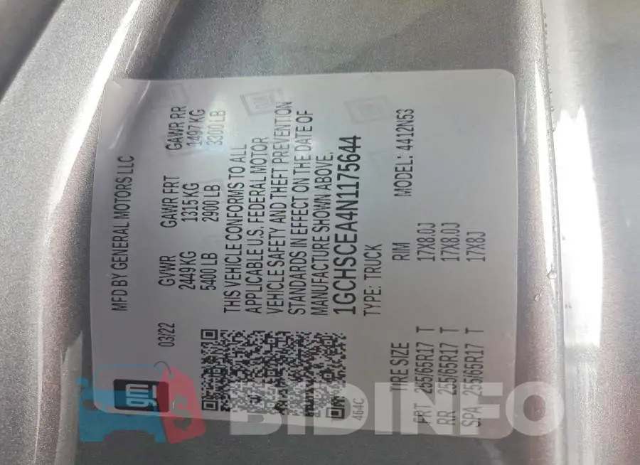 1GCHSCEA4N1175644 Photo# 12