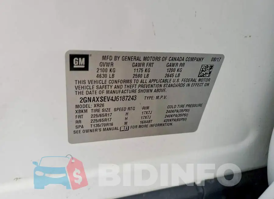 2GNAXSEV4J6187243 Photo# 13