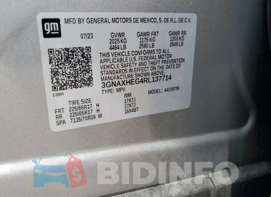 3GNAXHEG4RL137714 Photo# 13