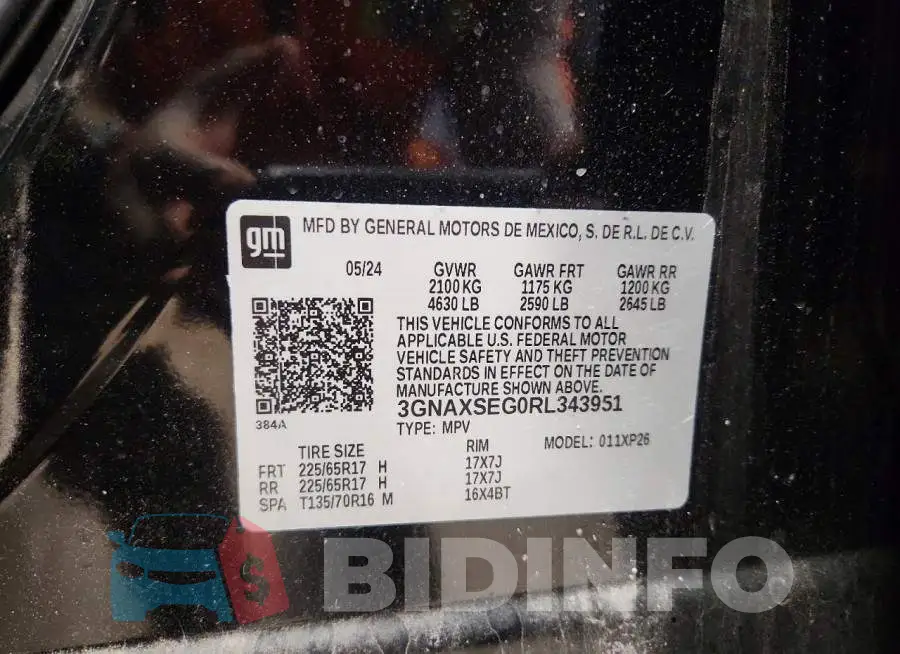 3GNAXSEG0RL343951 Photo# 14