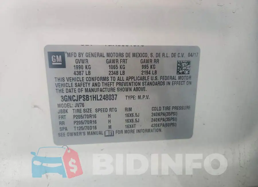 3GNCJPSB1HL248037 Photo# 13