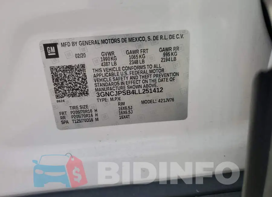 3GNCJPSB4LL251412 Photo# 12