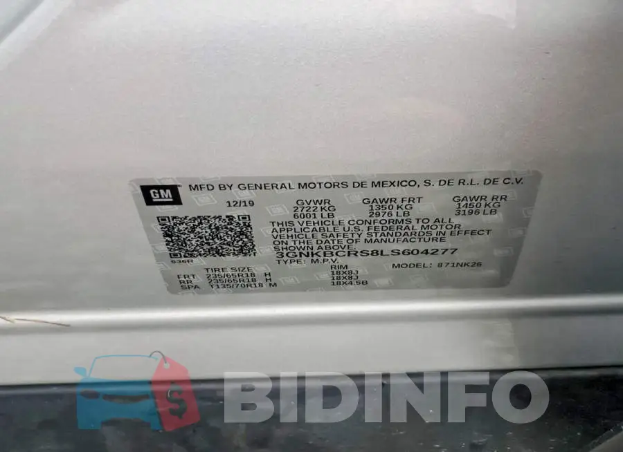 3GNKBCRS8LS604277 Photo# 13