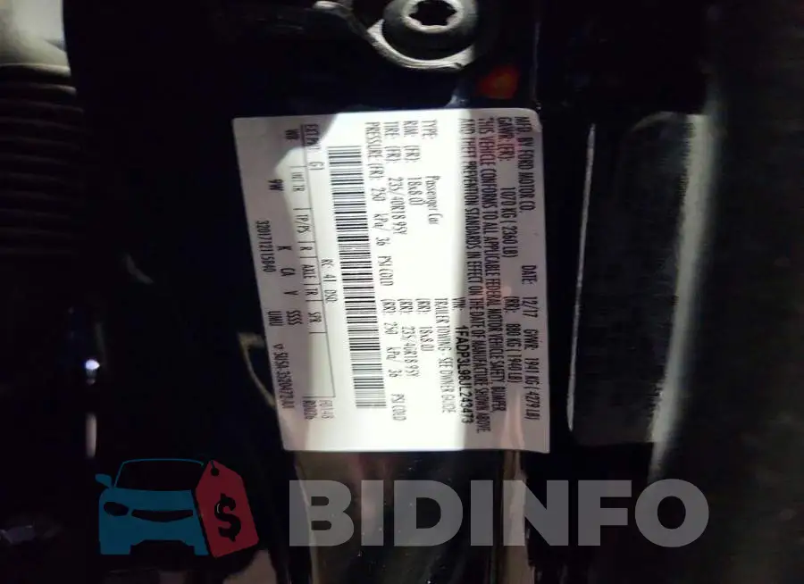 1FADP3L98JL243473 Photo# 12