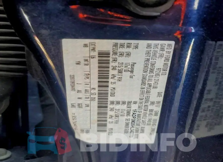 1FADP3M26HL342773 Photo# 12