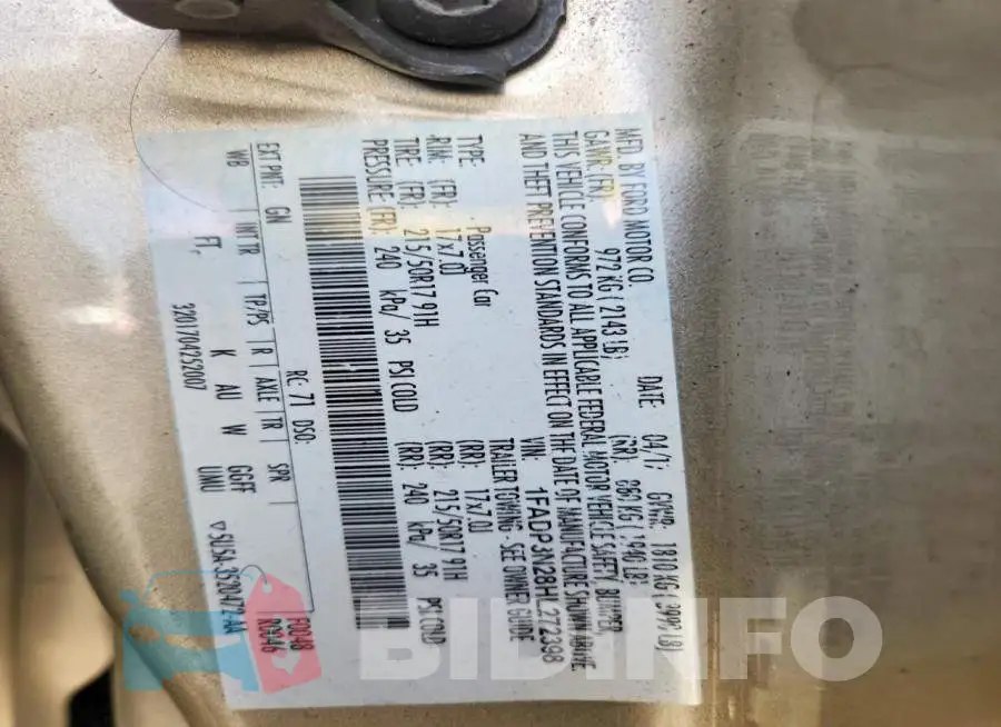 1FADP3N28HL272398 Photo# 12