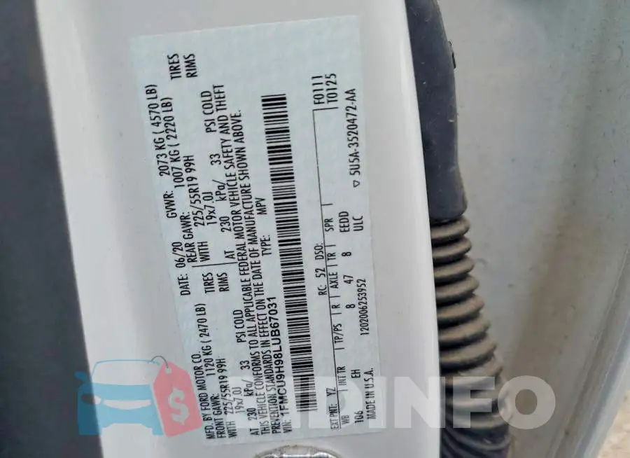 1FMCU9H98LUB67031 Photo# 13