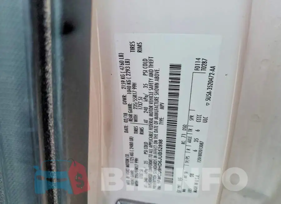 1FMCU9HD6JUB52898 Photo# 13
