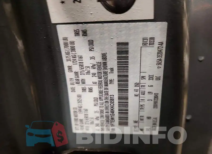 1FTEW1E48KKC65813 Photo# 12