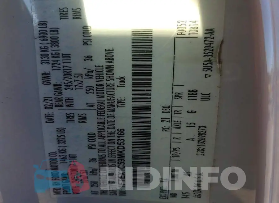 1FTEX1C59MKD53166 Photo# 12