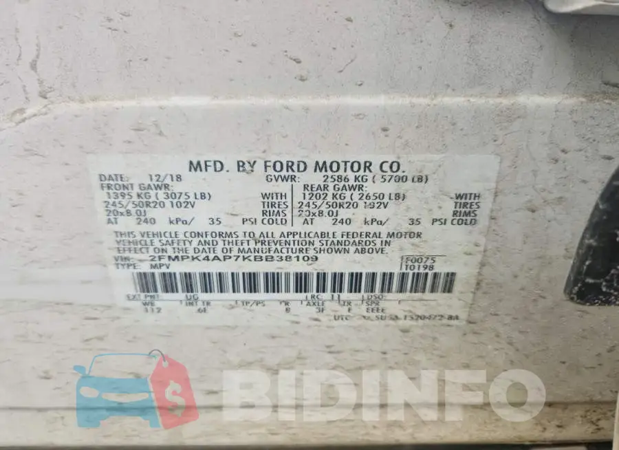 2FMPK4AP7KBB38109 Photo# 13