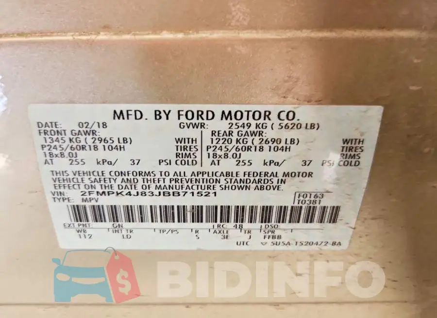 2FMPK4J83JBB71521 Photo# 13