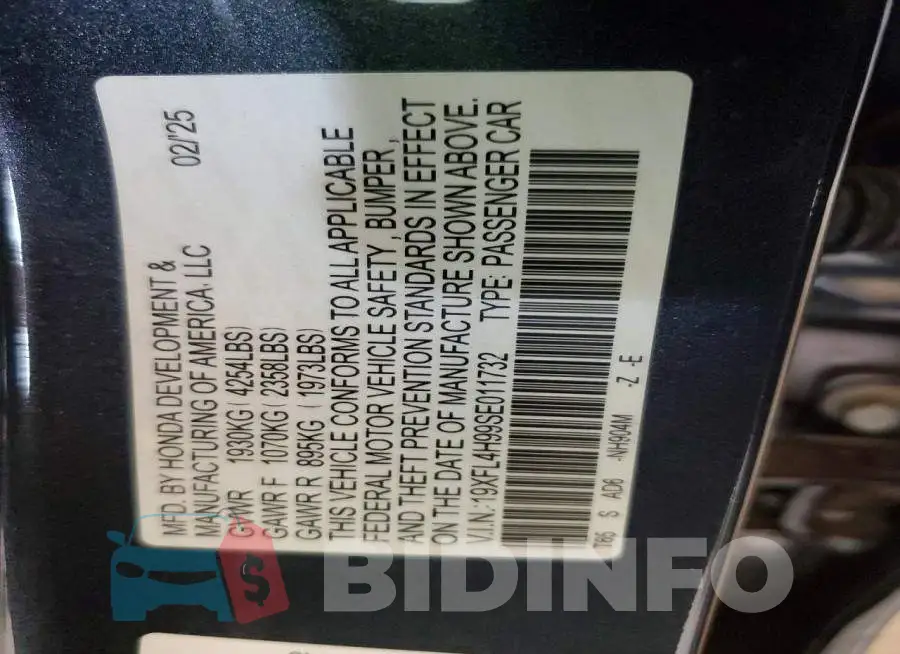 19XFL4H99SE011732 Photo# 12