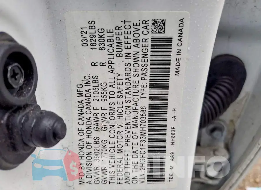 2HGFC1F33MH703586 Photo# 13