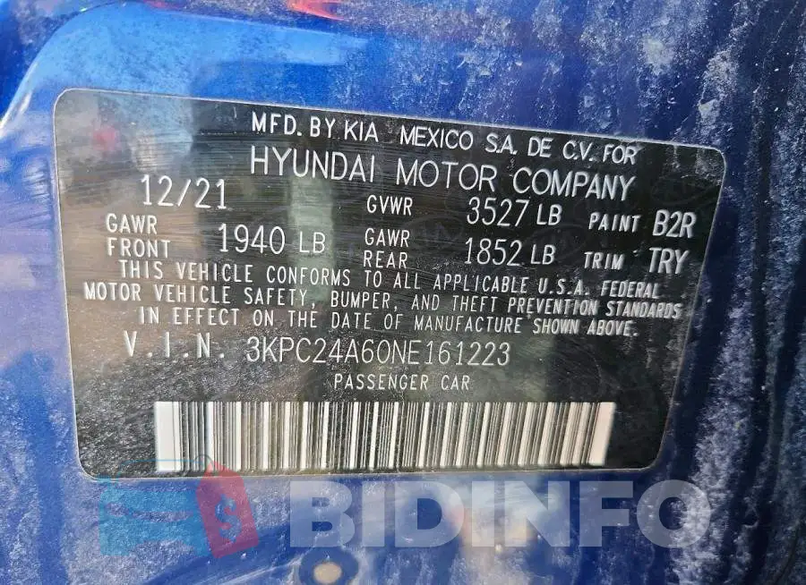 3KPC24A60NE161223 Photo# 12