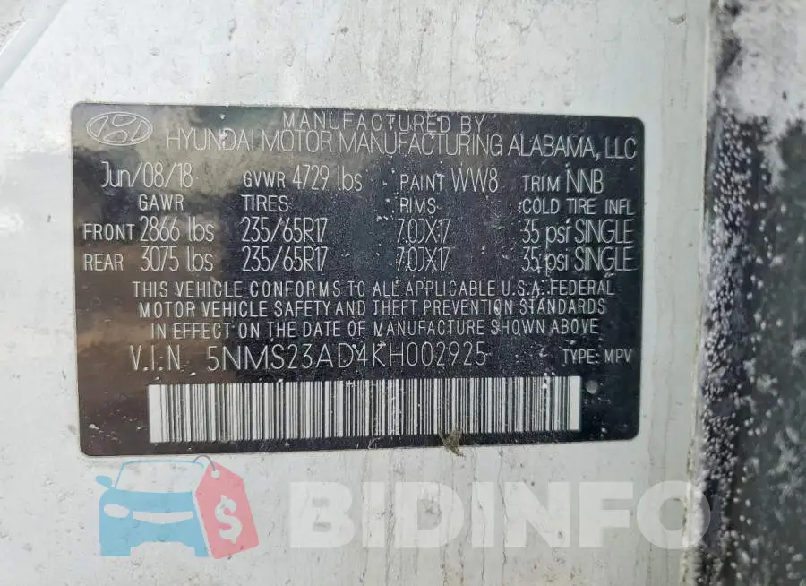5NMS23AD4KH002925 Photo# 13