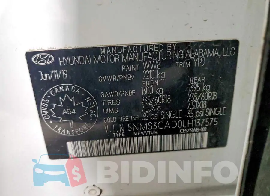 5NMS3CAD0LH137575 Photo# 14