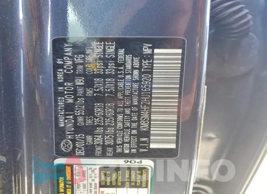 KM8SM4HF2HU165920 Photo# 12