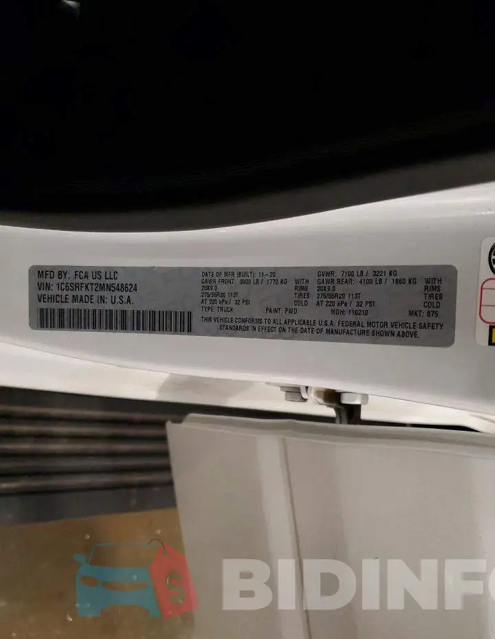 1C6SRFKT2MN548624 Photo# 12
