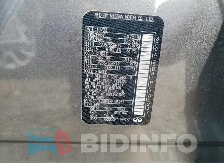 3PCAJ5BB1RF105237 Photo# 13