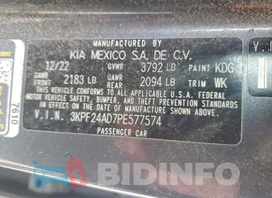 3KPF24AD7PE577574 Photo# 13