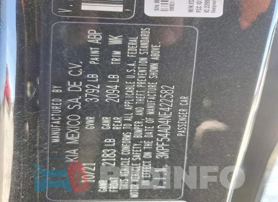 3KPF54AD4NE422582 Photo# 12
