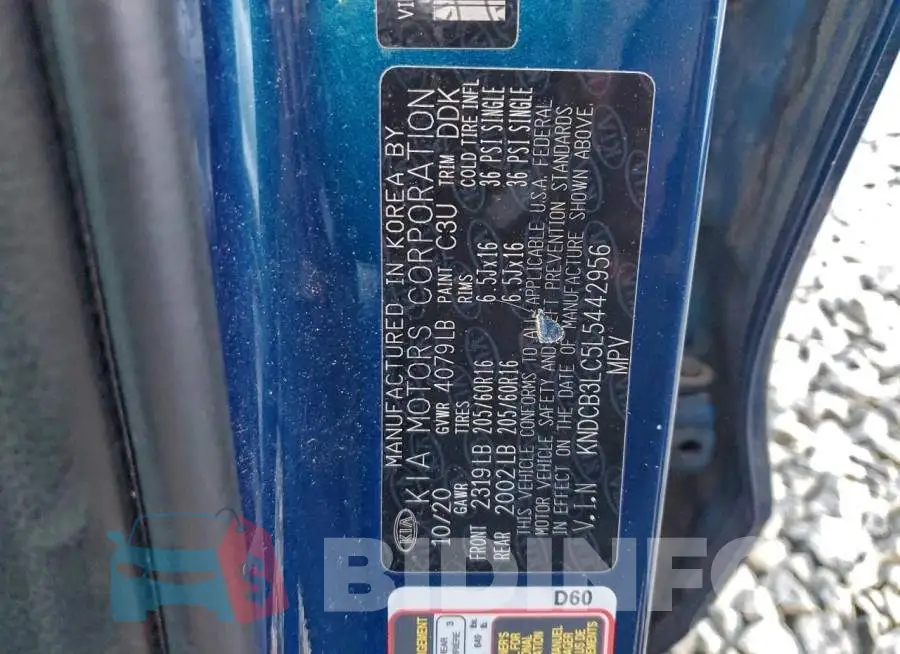 KNDCB3LC5L5442956 Photo# 14