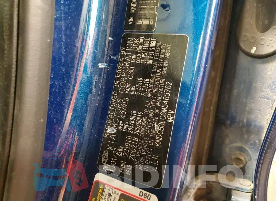 KNDCB3LC6M5465762 Photo# 13