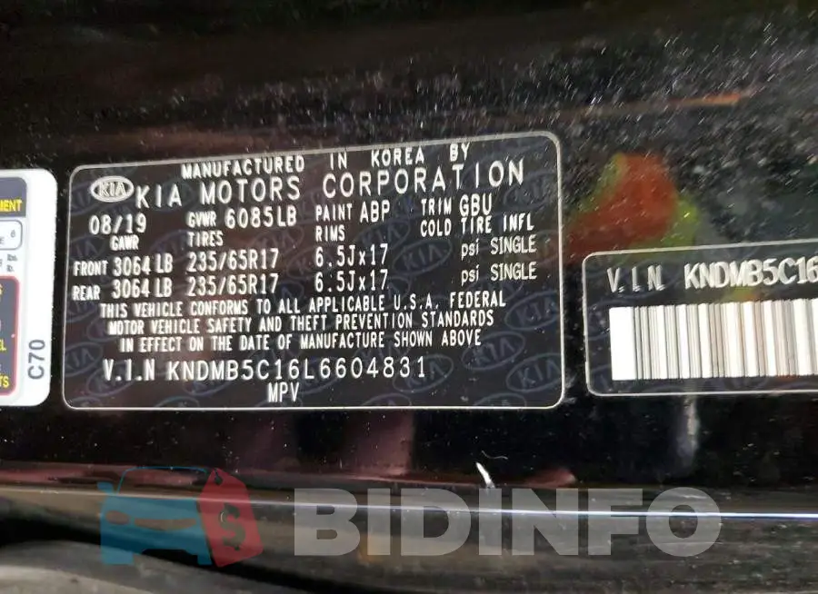 KNDMB5C16L6604831 Photo# 13