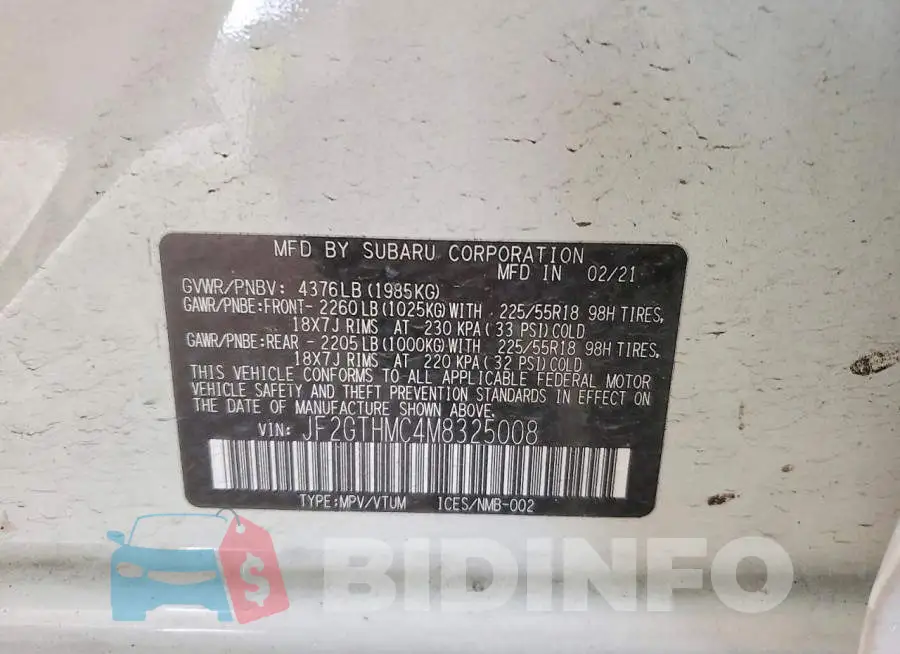 JF2GTHMC4M8325008 Photo# 12