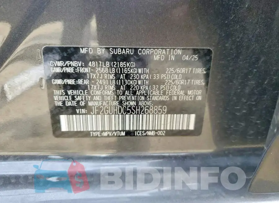JF2GUHDC5SH268859 Photo# 13