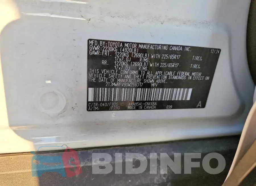 2T3MWRFV9SW259317 Photo# 13