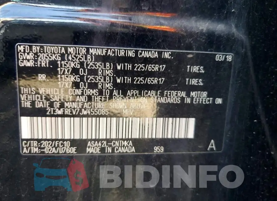 2T3WFREV7JW455085 Photo# 14