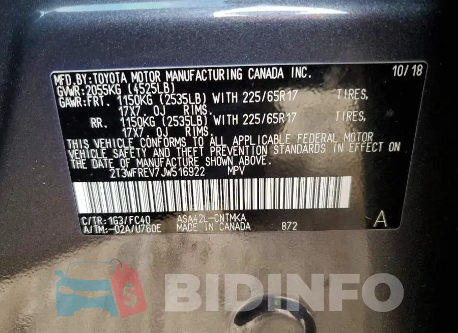 2T3WFREV7JW516922 Photo# 13