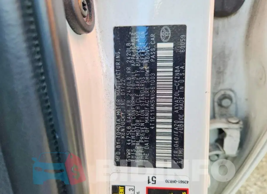 4T1C11AK5NU661003 Photo# 13