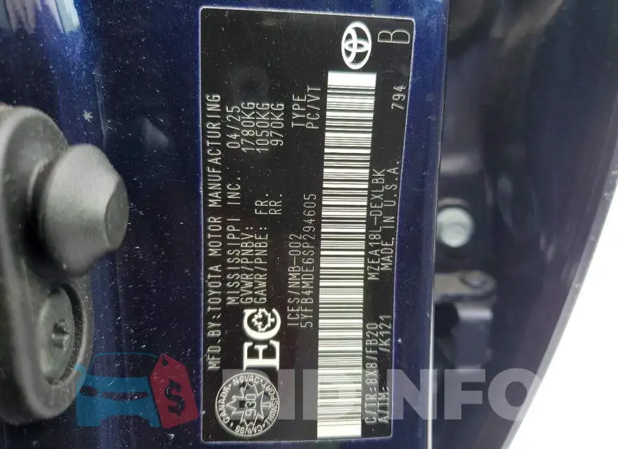 5YFB4MDE6SP294605 Photo# 13