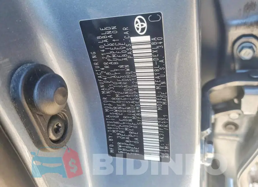 5YFB4MDE8RP162102 Photo# 12