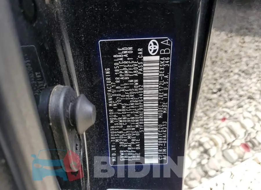 5YFBURHE9HP644082 Photo# 12