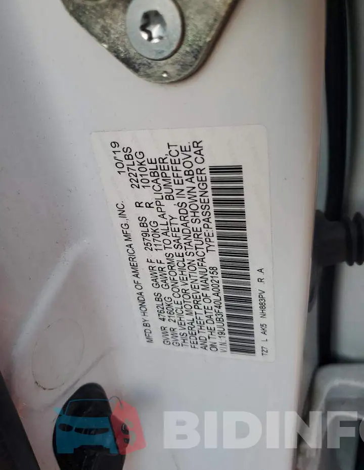 19UUB3F40LA002158 Photo# 12