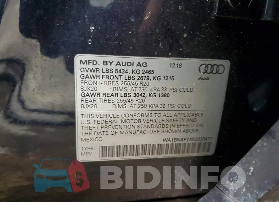 WA1BNAFYXK2038477 Photo# 13