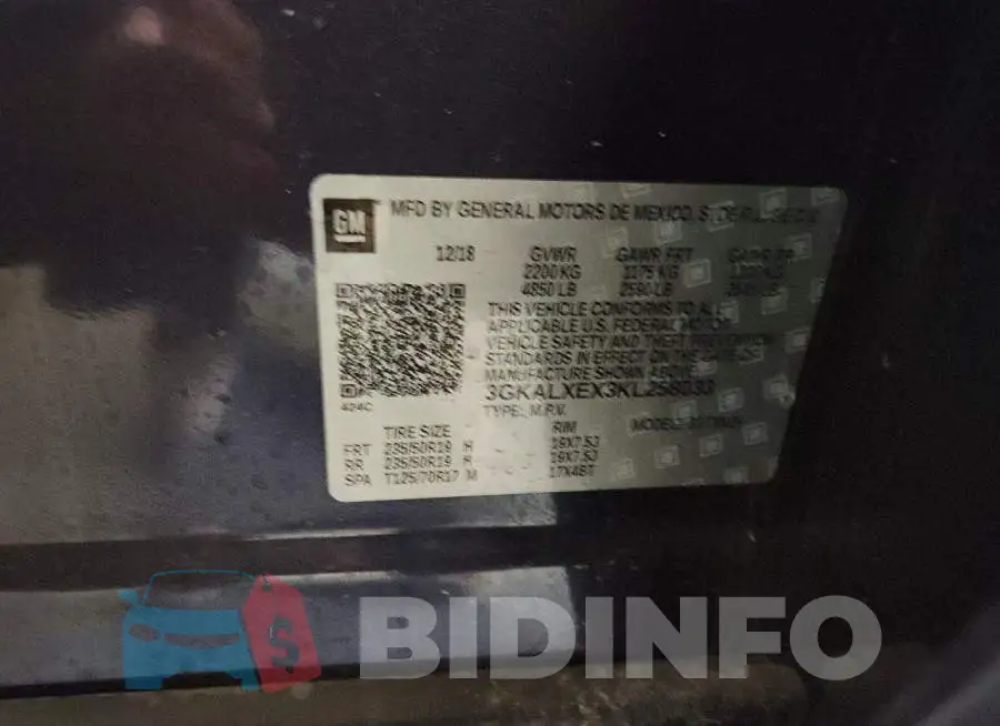 3GKALXEX3KL258033 Photo# 13