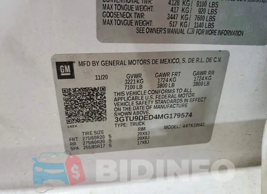 3GTU9DED4MG179574 Photo# 12