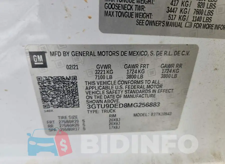 3GTU9DED8MG256883 Photo# 12