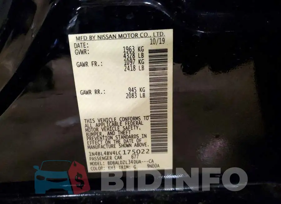 1N4BL4BV4LC175022 Photo# 13