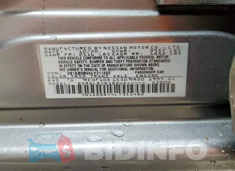 3N1AB8BV4LY311482 Photo# 12