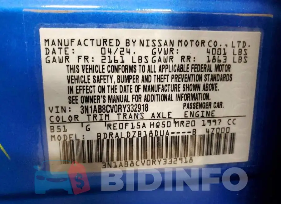 3N1AB8CV0RY332918 Photo# 13